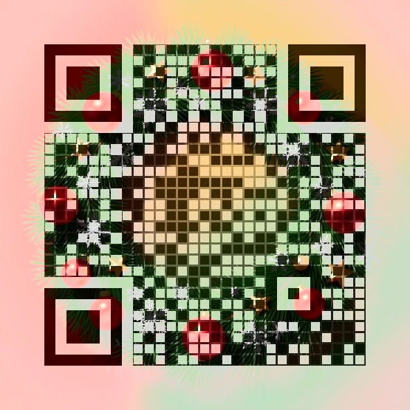 Christmas card QR art
