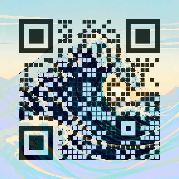 Surf shop QR art
