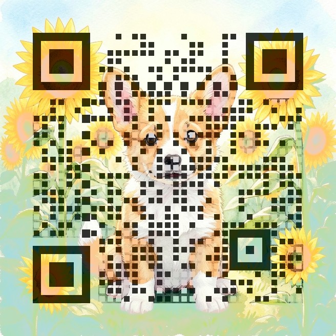 Pet tag QR art